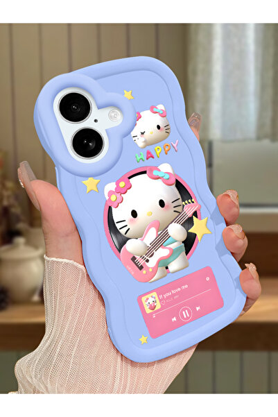 Hontinga iPhone 16 Plus Uyumlu Darbeye Dayanıklı Basit Mavi Silikon Telefon K...
