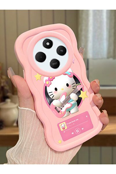 Hontinga Redmi 14C Uyumlu Darbeye Dayanıklı Basit Pembe Silikon Telefon Kılıf...