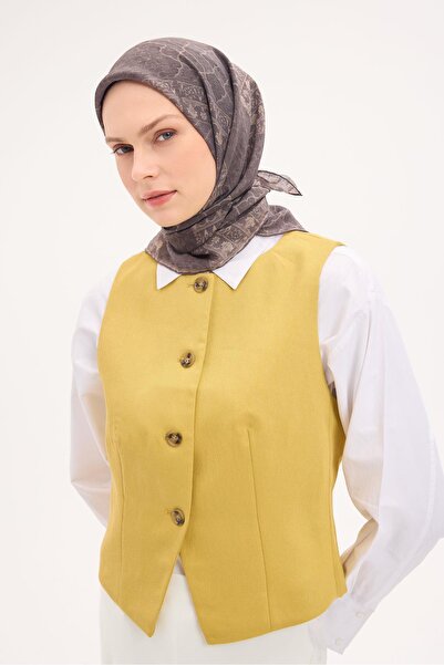 Silk Home وشاح تينسل مونار بنمط عثماني رمادي 90×90