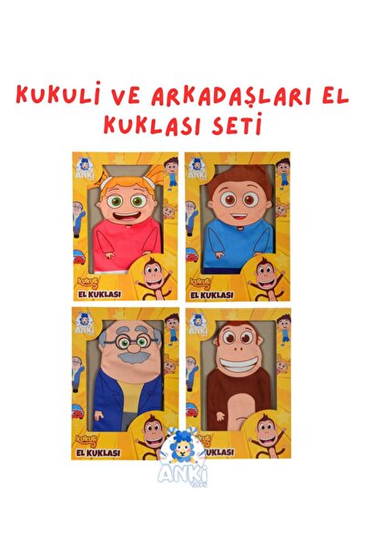 AnkiToys Kukuli ve Arkadaşları El Kuklası Seti - Tinky, Minky, Kukuli ve Bakk...