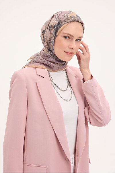 Silk Home وشاح تينسل مونار بنمط أرجواني فاتح 90x90
