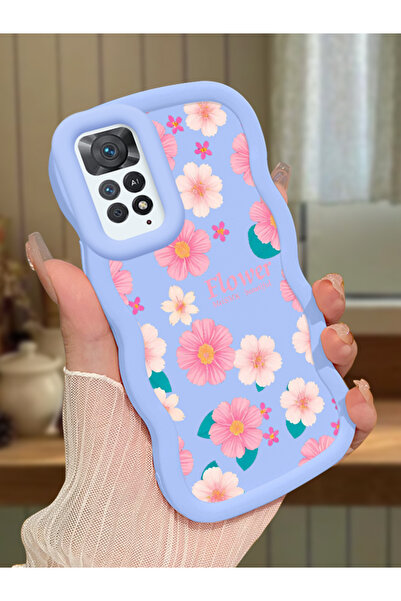 Hontinga Redmi Note 11 Pro 5G Uyumlu Darbeye Dayanıklı Basit Mavi Silikon Tel...
