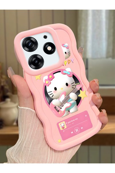 Hontinga Tecno Spark 10 Pro Compatible Shockproof Simple Pink Silicone Phone ...