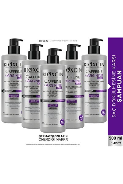 Bioxcin Caffeine & Arginine Şampuan 500 ml – 5 ADET