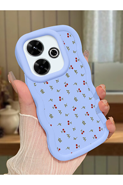 Hontinga Redmi 13 Uyumlu Darbeye Dayanıklı Basit Mavi Silikon Telefon Kılıfı ...