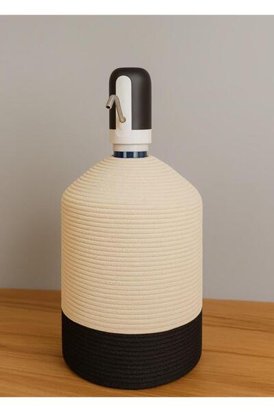 JÜTEX HOME Θήκη για μπουκάλια από άχυρο γιούτας με σχέδιο μπαμπού, εμφάνιση φ...