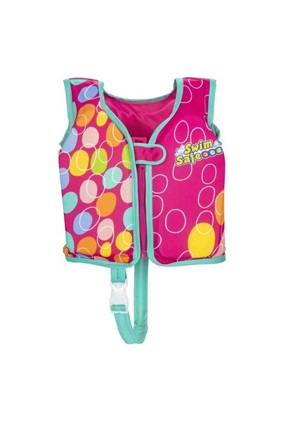 BESTWAY Vesta de inot pentru copii Pink, Marime M/L pentru 1-3 ani, Umplutura...