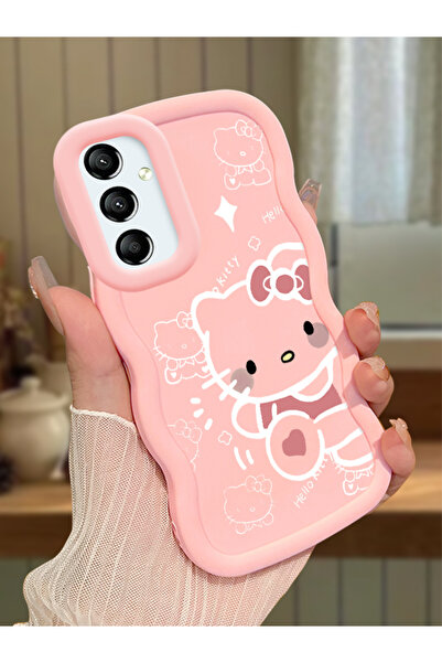 Hontinga Samsung Galaxy A24 Uyumlu Darbeye Dayanıklı Basit Pembe Silikon Tele...