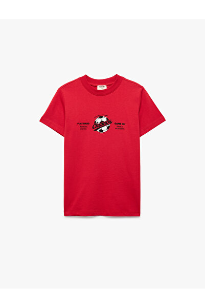 Koton Cotton Short Sleeve Crew Neck Printed T-Shirt