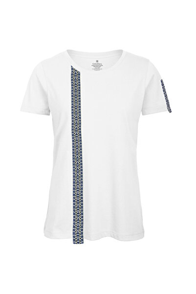 ColorEscu Tricou Motive Țesute, damă, culoare albă CIR147