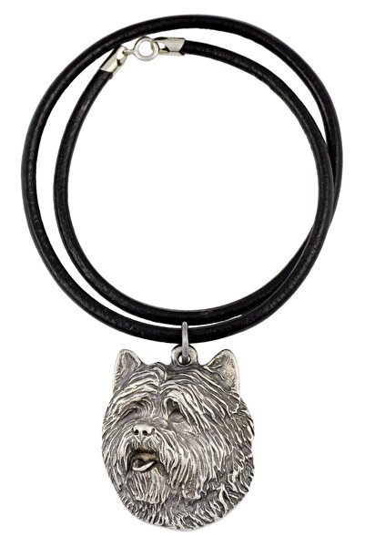 Art - Dog Cairn Terrier - Colier cu câine, pandantiv placat cu argint pentru ...