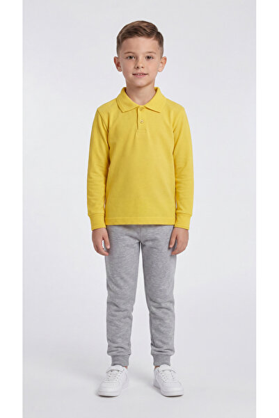 Mışıl Kids Σχολικό μακρυμάνικο πόλο για αγόρια με γιακά Lacoste