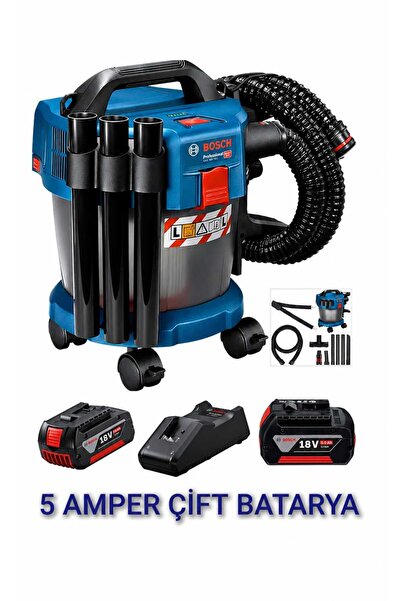Bosch GAS 18V-10 L Profesyonel Akülü Islak Kuru Süpürge 5.0 Ah Çift Bataryalı...