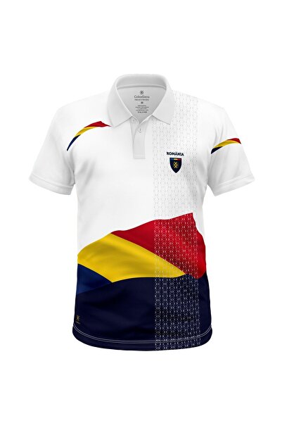 ColorEscu Tricou România Simbol Tricolor, material tehnic sport,polo, bărbat,...