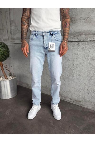 KağanKY Blugi Ice Blue material elastic Regular Fit