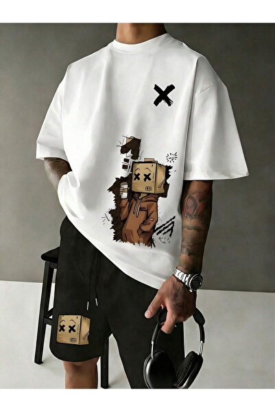 FATOOM STILE T-Shirt Shorts - T-Shirt with Shorts, Printed Crew Neck Top and ...