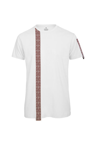 ColorEscu Tricou Motive Țesute, bărbat, culoare albă CRP33
