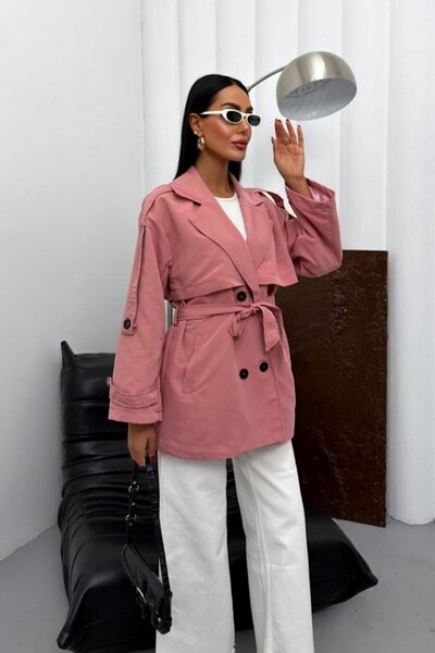 Potenza Γυναικεία καμπαρντίνα με ζώνη, κουμπιά, διπλές τσέπες, διπλό στήθος, ...