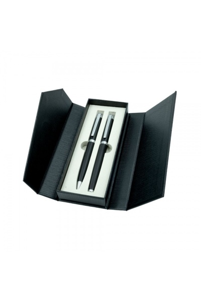 Office Cover Set cadou pix + stylus Office-Cover, metalic, negru cu dungi, cu...