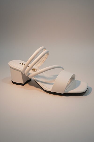 Modayak ΓΥΝΑΙΚΕΙΑ ΠΑΠΟΥΤΣΙΑ POPIN ΛΕΥΚΑ ΜΕ ΛΕΠΤΑ ΛΟΥΡΑΚΙΑ ΚΑΙ ΧΑΜΗΛΟ ΤΕΤΡΑΓΩΝ...