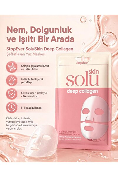StopEver Skin Solu Deep Kolajen Eriyen Yüz Maskesi