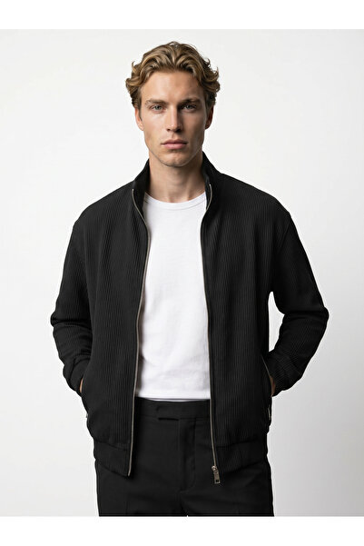 BASEL.CO Άνετο υφασμάτινο μπουφάν με ψηλό γιακά και επένδυση