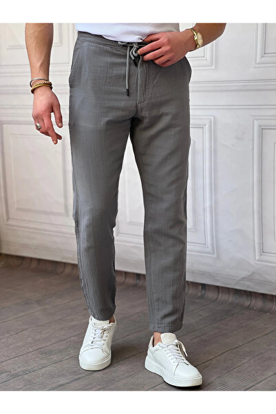 MODEFENDİ Linen Trousers with Rope Detail