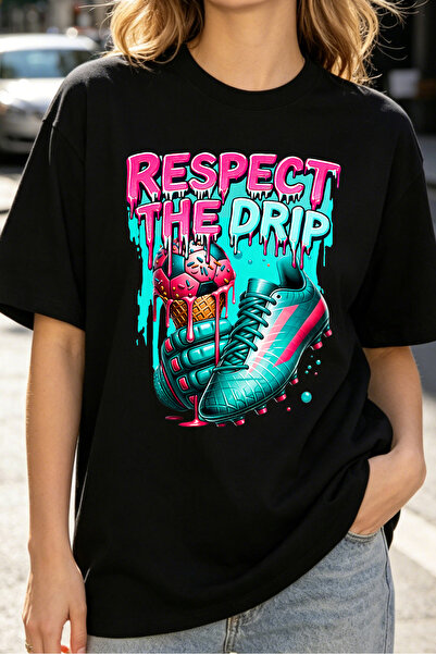 Fleck Womens T Shirts Respect The Drip Sneaker Ice Cream Graphic Streetwear S...
