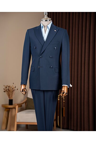 TerziAdemAltun Italian Style Slim Fit Men's Double-Breasted Jacket Pants Suit...