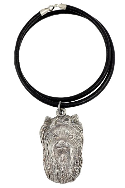 Art - Dog Yorkshire Terrier, Yorkie II - Colier cu câine, pandantiv placat cu...