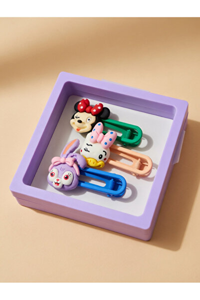 Katia&Bony Σετ αγκράφες με χαριτωμένους χαρακτήρες Λιλά