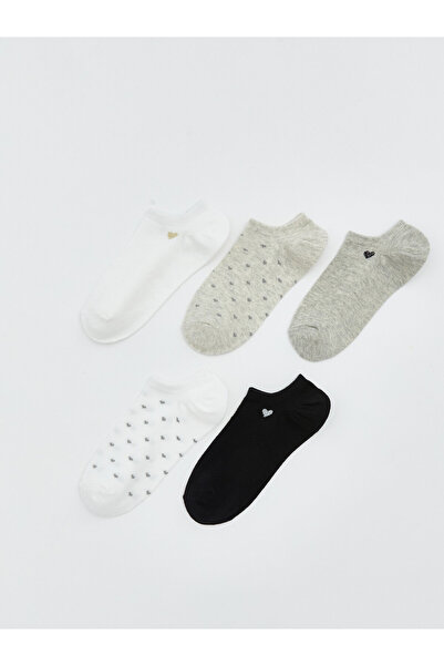 LC Waikiki Heart Patterned Women's Sneaker Socks 5 Pack