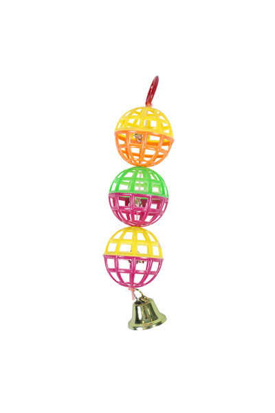 LAROY GROUP Jucarie Pentru Pasari, Mingi Cu Clopotel, Plastic, 15 cm, L10037