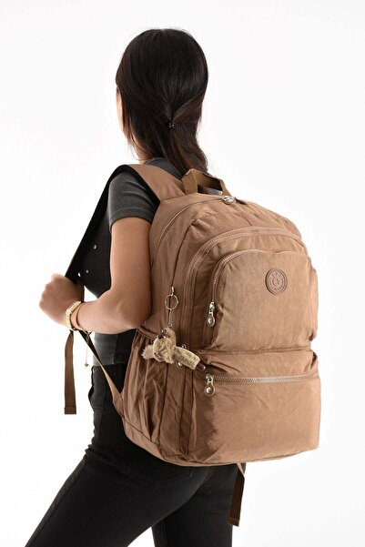NEMO BAGS Unisex Brown Backpack School Bag Laptop Bag, Original Crinkle Water...