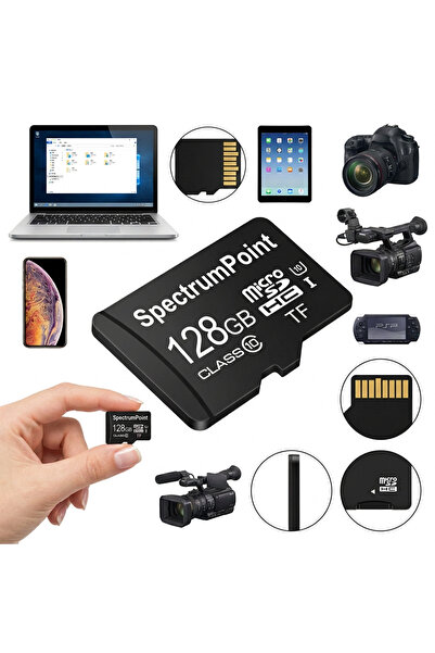 SpectrumPoint Κάρτα Μνήμης TF (MicroSD) SpectrumPoint, Χωρητικότητα 128 GB, Κ...