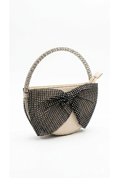 H&D COLLECTİON Τσάντα βραδινού φορέματος μίνι μεγέθους με πέτρινο λουράκι για...