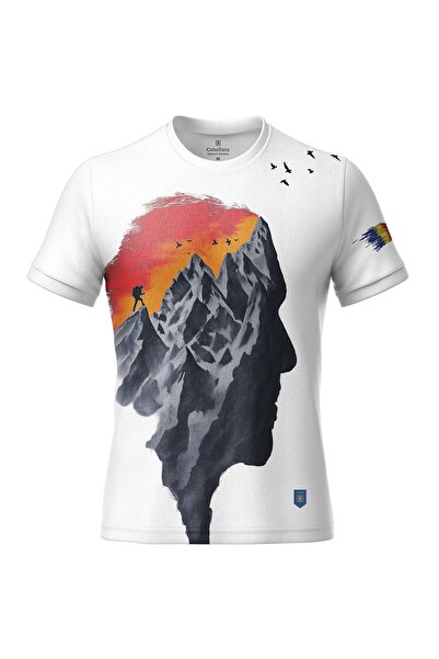 ColorEscu Tricou de trekking munte, "Pe culmi" material tehnic sport, culoare...