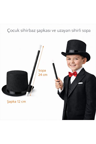 ZERO LAND GLDISPTM Çocuk Sihirbaz Şapkası ve Uzayan Yaylı Sihirli (131050) So...