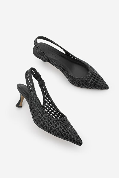 Marjin Γυναικεία παπούτσια στιλέτο με μυτερή μύτη, ανοιχτή πλάτη, πλεκτά στο ...