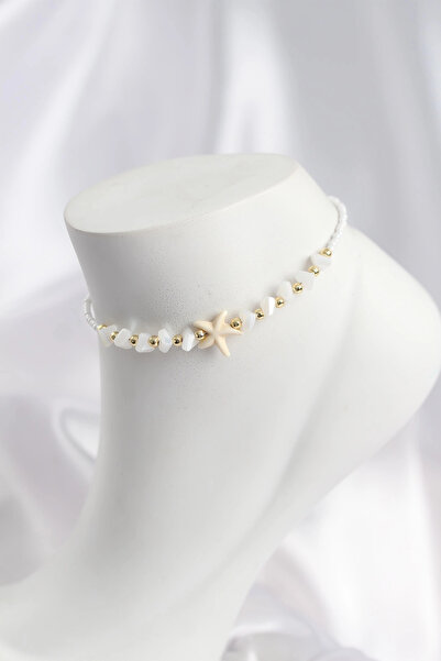 shopwave White Color Starfish Motif Anklet