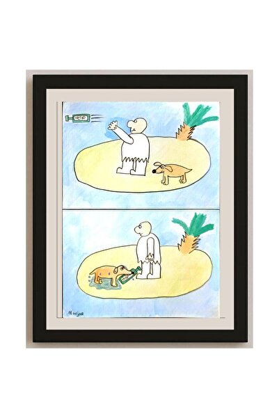 Marjan Rezaie 29x21cm Orijinal El Çizimi Karikatür / Sertifikalı / Koleksiyonluk BOD06420