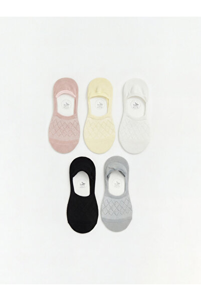 LC Waikiki Women's 5-Pack of Openwork Knit Ankle Socks