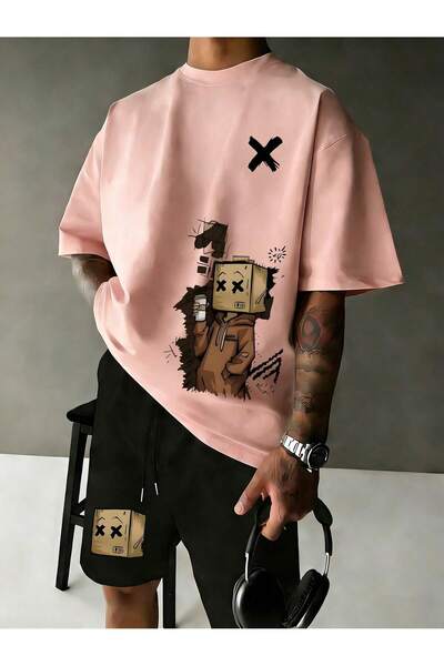 FATOOM STILE T-Shirt Shorts - T-Shirt with Shorts, Printed Crew Neck Top and ...