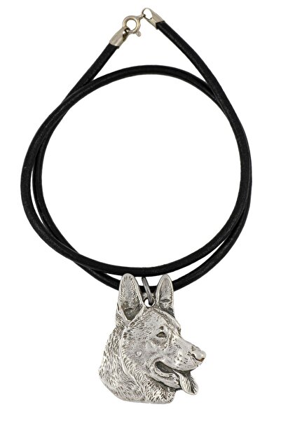 Art - Dog German Shepherd Dog - Necklace with dog, silver-plated pendant for ...