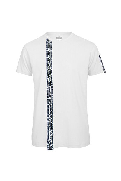ColorEscu Tricou Motive Țesute, bărbat, culoare albă CRP37