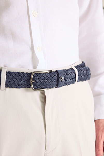 Ted Baker Lacivert Süet Örgü Kemer