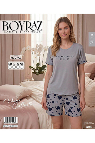 BOYRAZ Ml-01927 Γυναικείο κοντομάνικο σορτς σετ Milan