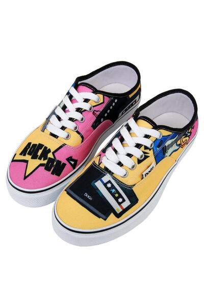 Dogo Γυναικεία Vegan Πολύχρωμα Sneakers - Σχέδιο Rock On