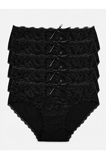 missblue moon Ψηλόμεσο δαντελωτό γυναικείο εσώρουχο Bato 5 τεμαχίων 5600