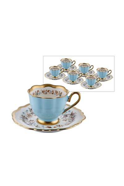 ROY KING HERITAGE MAVİ 6'LI KİŞİLİK TÜRK KAHVESİ FİNCANI